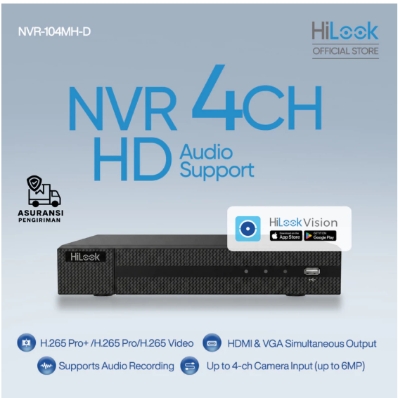 NVR Hilook 4Channel Support Audio